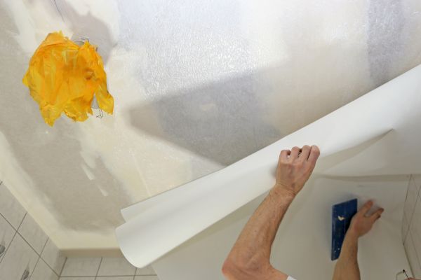 Ceiling Wallpaper Installation